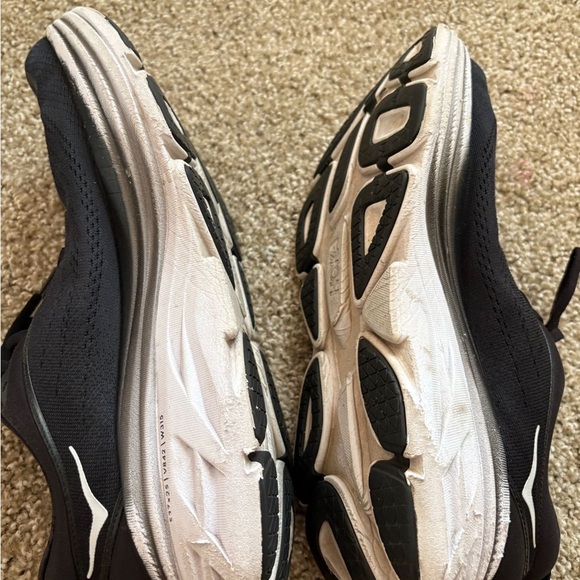 Hoka Black and White Athletic Shoes - Picture 4 of 9